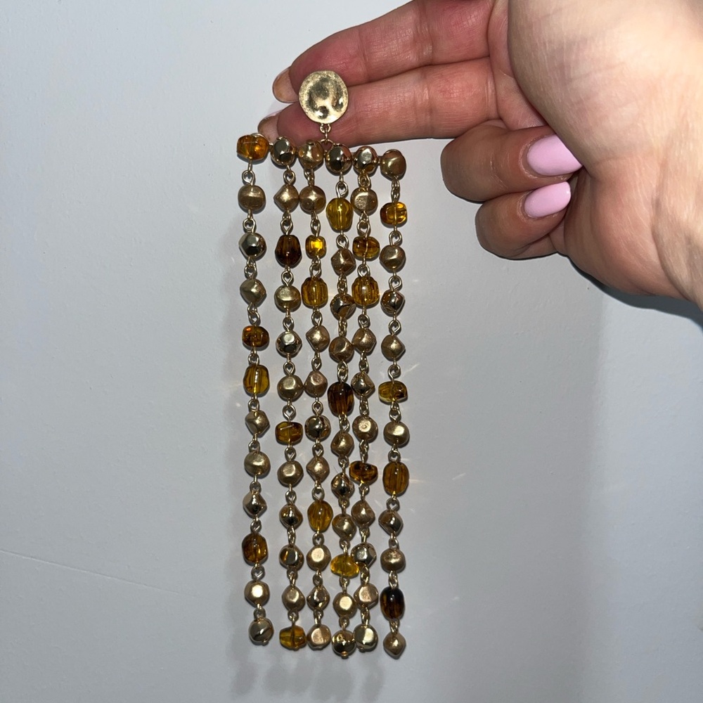 Dramatic Long Statement Earrings - image 2